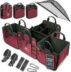 4-Section Trunk Organizer for SUV, Sedan – Modular Extra Large Cargo Bin by DURABLEZ