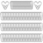 100 Pack 1.57" Heavy Duty Carabiner Clips, M4 Sliver Galvanized Steel Spring by SEUNGCH