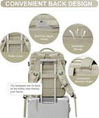 WONHOX Large Travel Backpack Carry on Flight Approved Laptop Work Business - Image 5