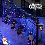 JMEXSUSS 2 Pack Blue and White Solar Christmas Lights, Each 33FT 100 LED Solar - Image 6