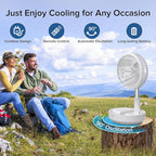 Belife X8 Portable Fan, Cordless 7200mAh Battery Operated Oscillating Fan - Image 6