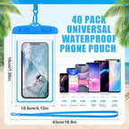 40 Pack Universal Waterproof Phone Pouch, Waterproof Phone Case Dry Bag - Image 2