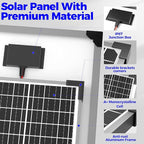 Voltset 50W Solar Panel Kit, 12V Solar Battery Trickle Charger Maintainer + 10A - Image 5