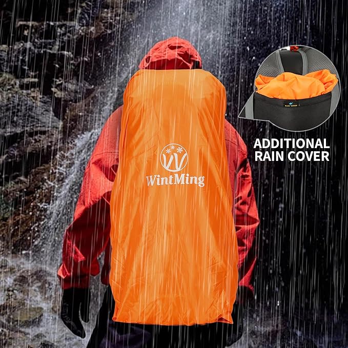 75L Hiking Backpack with Rain Cover Waterproof Camping Backpack Shoes Warehouse - Image 2