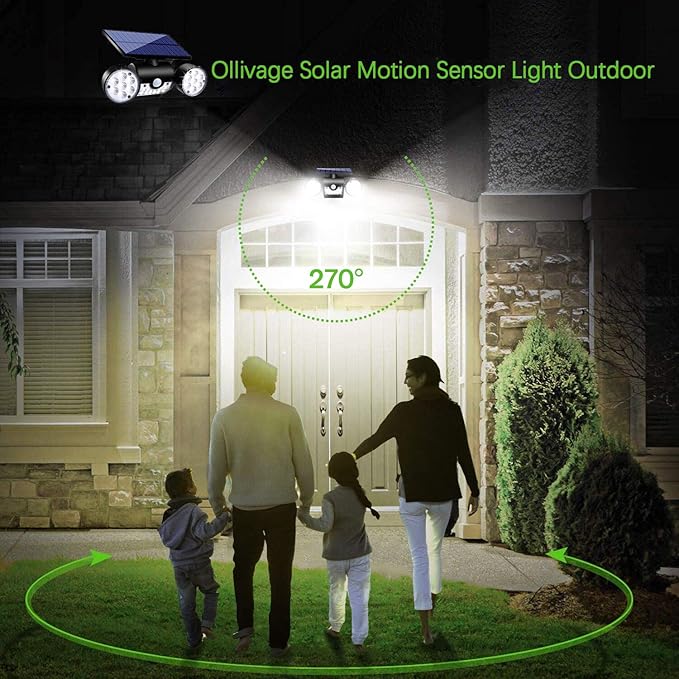 Solar Lights Outdoor, Motion Sensor Security Lights Solar Wall Lights - Image 2