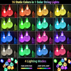 XEWEA Solar String Lights Outdoor 16 Colors 66 LED 39Ft Waterproof Outdoor - Image 2