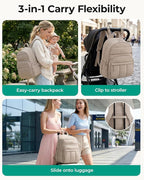 BAGSMART Diaper Bag Backpack, Lightweight Stroller-Friendly Diaper Bag - Image 4