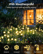 OZS 4 Pack Total 32 LED Solar Garden Lights Fairy Outdoor - Image 6