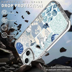 Case for iPhone 14 Plus/15 Plus, Sea Life Ocean Waves Seashell Collage Phone - Image 5