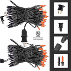 TW SHINE Purple and Orange Halloween Lights, 20FT 100 Count Incandescent Mini - Image 3