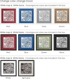 O3 Design Studio Washington D.C. Cut Map Framed, 9x9 inches, Paper Cutting Art - Image 4