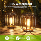 Solar Hanging Lanterns Outdoor Waterproof: 4 Pack Metal Solar-Powered Lights - Image 4