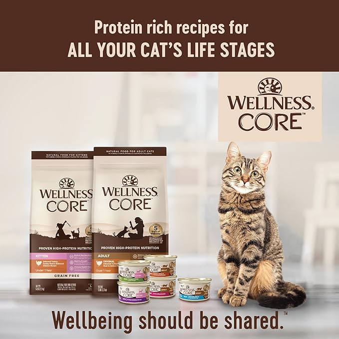 Wellness CORE Adult Dry Cat Food, Grain Free Kibble, Turkey Meal and Chicken - Image 8