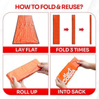 Emergency Sleeping Bag for Survival Gear and Supplies Life Bivy Sack Waterproof - Image 7