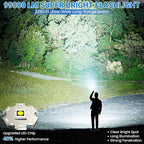 Rechargeable LED Flashlight, 000 High Lumens Super Bright Flashlight, 5 Modes - Image 2
