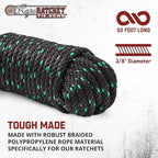 Rope Ratchet 1/2" 50 ft Braided Polypropylene Utility Cord, Weather Resistant - Image 2