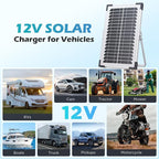 15W Solar Battery Maintainer, Low-Iron Tempered Glass Solar Panel - Image 8
