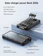 Solar-Charger-Power-Bank - 20000mah Solar Powered Battery Charger Cell Phone - Image 9