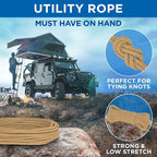 TECEUM Cotton Rope 3/16” – 50 FT – Strong All-Purpose Braided Rope – Natural - Image 6