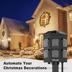 TiFFCOFiO Outdoor Power Stake Timer, 100FT Remote Control, Dusk to Dawn - Image 8