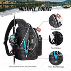 Piscifun Fishing Backpack with Rod Holder, Lightweight Sling Bag Storge Gear - Image 4