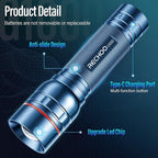 Rechargeable Flashlights High Lumens, G1000 Super Bright Flash Light, Small - Image 6