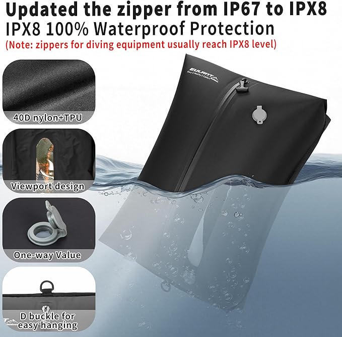 Reusable Vacuum Bags for Travel, Professional Waterproof IPX8 Zipper Vacuum - Image 3