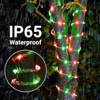 Solar Rope Lights, 2 Packs Total 66ft 200LED Solar String Lights, 8 Modes - Image 5