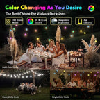 50ft Outdoor String Lights Color Changing - Image 3