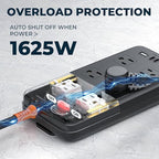 Outdoor Power Strip Weatherproof, IPX6 Waterproof Surge Protector - Image 3