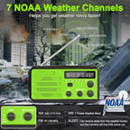 Emergency Radio with Solar & Hand Crank Radio 22200mWh NOAA Emergency Weather - Image 3
