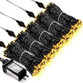 JMEXSUSS 500 LED Warm White Christmas Lights Indoor, 8 Modes Green Wire by JMEXSUSS