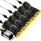 JMEXSUSS 500 LED Warm White Christmas Lights Indoor, 8 Modes Green Wire by JMEXSUSS