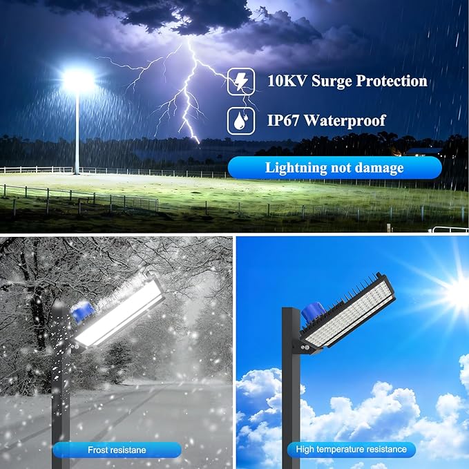 42000LM LED Parking Lot Light, 3 Pack 100W Stadium Light - Image 5