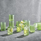 Khen Hobnail Beaded Highball Drinking Tumbler Glasses | Set of 12 | Color - Image 2