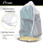 Champion Sports Mesh Equipment Bag – Heavy-Duty Nylon Drawstring Bag - Image 3