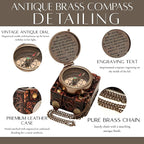 Handmade Brass Antique Compass - Image 4