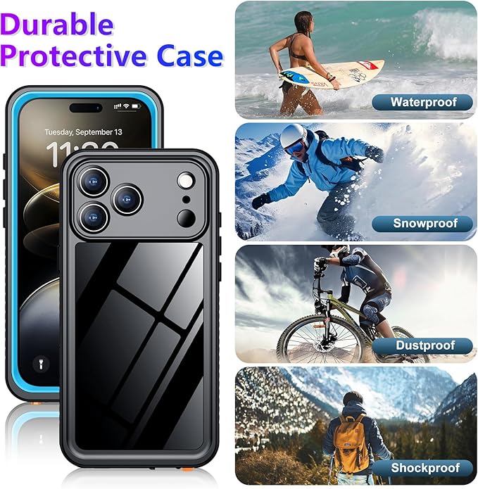 Temdan Compatible with iPhone 17 Pro Max Case, Waterproof Built-in Screen & - Image 7