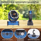 Portable Fan Battery Powered, 20000mAh Rechargeable Camping Fan Battery Operated - Image 6