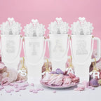 9PCS White for Stanley Cup Accessories Set Bling Initials Bow Charms for - Image 7