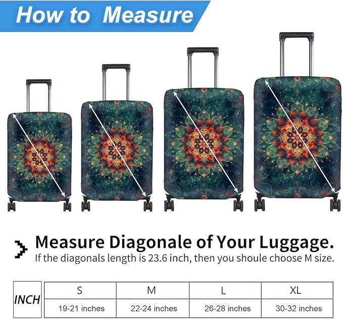 Luggage Cover Protector for 30-32 Inch Suitcases, TSA Approved Elastic Travel - Image 2