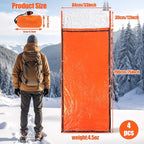 4 Pack Emergency Bivy Sack Bivy Bag - Image 2