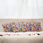 Ambesonne Abstract Throw Pillow Cushion Case Pack of 4, Colored Alphabet - Image 6