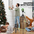 Huepar Laser Level 360° with Tall Tripod, Self Leveling Rechargeable Lazer - Image 4