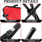 Travel Folding Camping Stool, 17.7 Inch Outdoor Tripod Seat Portable Fishing - Image 4