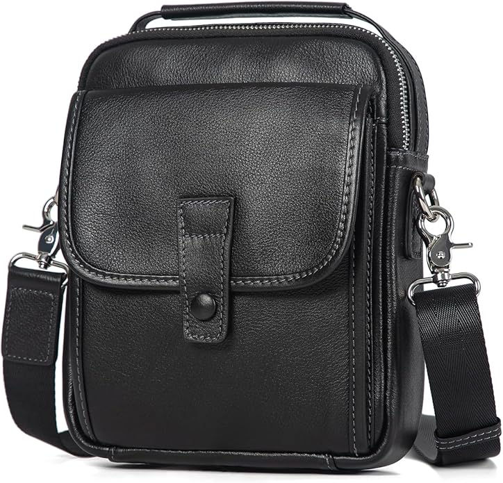 Augus Leather Small Messenger Bag by Augus