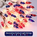 4th of July Decoration Patriotic Mini Lights - Image 2