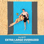 Famstar Beach Blanket Oversized Extra Large 10'X 9', Waterproof Sandproof Beach - Image 2