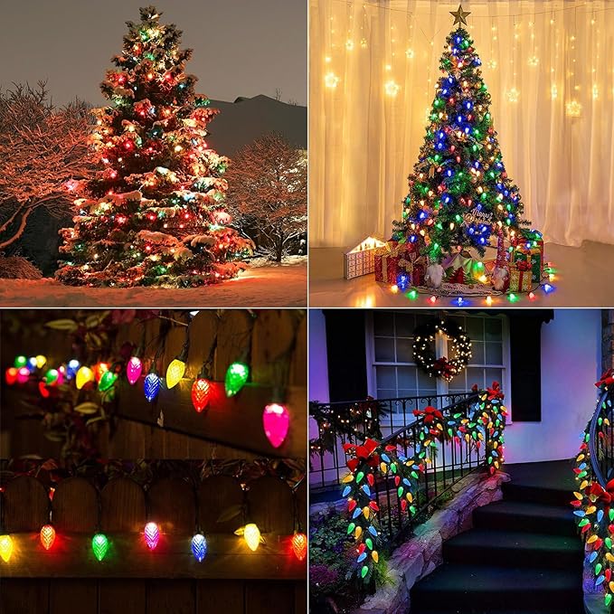 Solar String Strawberry Lights Outdoor 2 Pack 200 LED 80Ft Multi-Color - Image 6