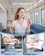Gaiatop Portable Handheld Fan, 3 in 1 Mini Fan Handheld, Foldable Personal Fans - Image 5
